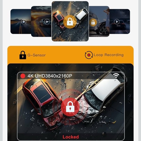 Dash Cam Front and Rear: 4K+1080P+1080P 3 Channel Dash Camera - Picture 7 of 11